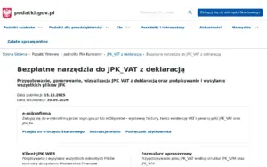 Bezpłatne narzędzia MF do JPK (e-mikrofirma, Klient JPK)