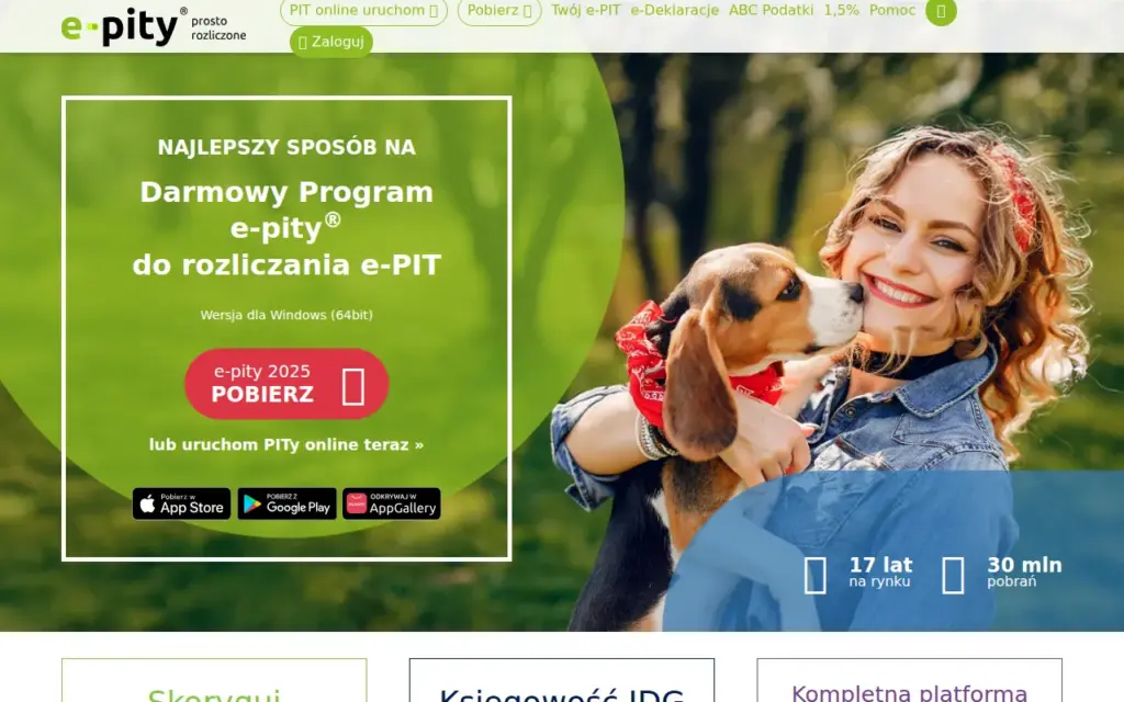 e-pity — strona produktu na stronie producenta (zrzut ekranu)
