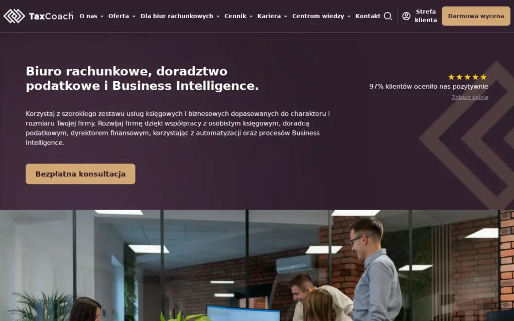 TaxCoach — strona produktu na stronie producenta (zrzut ekranu)